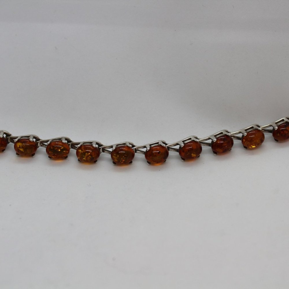 925 Sterling Silver and Baltic amber bracelet